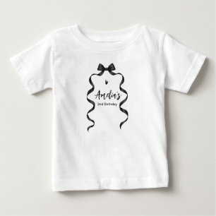 Schwarzer Bogen Geburtstag jedes Alter Baby T-shirt