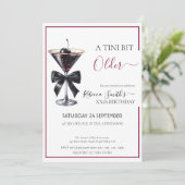 Schwarzer Bogen Kirsche trinken "A tini bit Older" Einladung (Stehend Vorderseite)