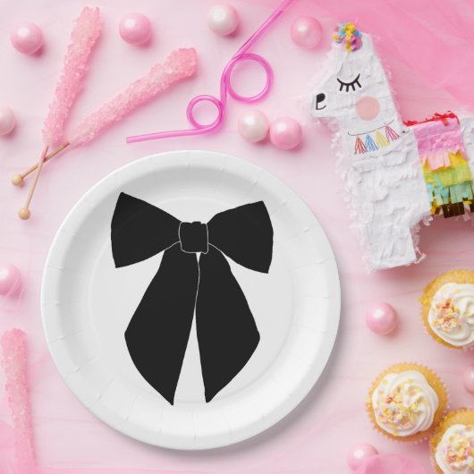 Schwarzer Bogen Pappteller (Party)