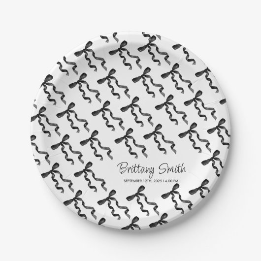 Schwarzer Bogen Pappteller (Vorderseite)