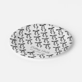 Schwarzer Bogen Pappteller (Schrägansicht)