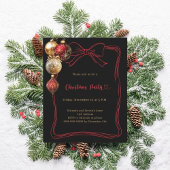 Schwarzer Bogen rote Baubles Weihnachtsfeier Party