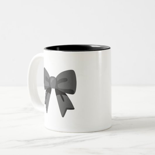 Schwarzer Bogen Zweifarbige Tasse (Vorderseite Links)