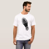 Schwarzer Bootprint (großer) T - Shirt (Vorne ganz)