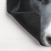 Schwarzer Border Collie Face Dog Mousepad (Ecke)