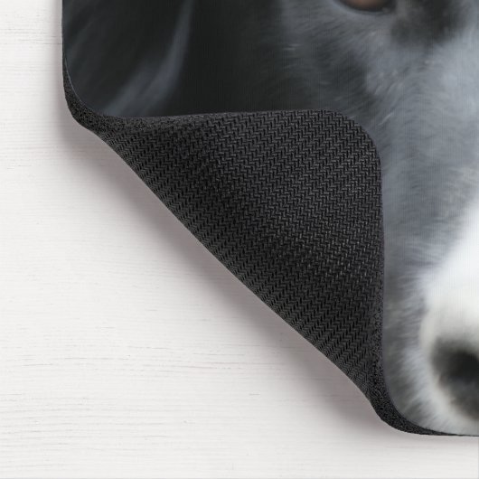 Schwarzer Border Collie Face Dog Mousepad (Ecke)