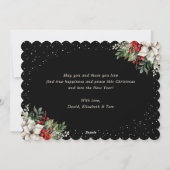 Schwarzer Botanischer Feiertagskarte (Rückseite)