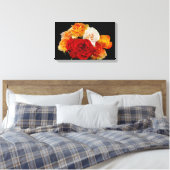 Schwarzer Bouquet der Rose Leinwanddruck (Insitu (Schlafzimmer))