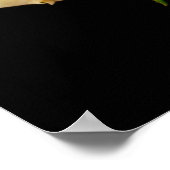 Schwarzer Bouquet der Rose Poster (Ecke)