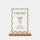 Schwarzer Bow, der das Brautparty des Knotens anbi Acrylschild (Vorderseite)