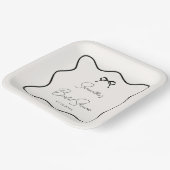 Schwarzer Bow, der das Brautparty des Knotens bind Pappteller (Gewinkelt)