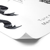 Schwarzer Bow erfassen den Hashtag der Liebe Poster (Ecke)