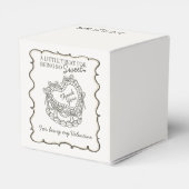 Schwarzer Bow Retro Herz Coquette Cake Valentine Geschenkschachtel (Rückseite)