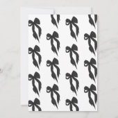 Schwarzer Bow Sie binden die Knot Engagement Party Einladung (Rückseite)