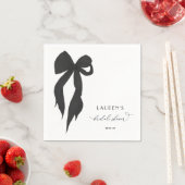 Schwarzer Bow verbindet das Brautparty des Knotens Serviette (Beispiel)
