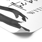 Schwarzer Bow. Wir duschen die Braut mit Liebe-Zei Poster (Ecke)