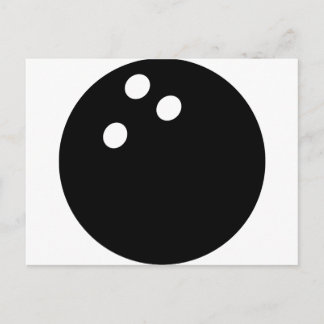 Schwarzer Bowlingball Postkarte