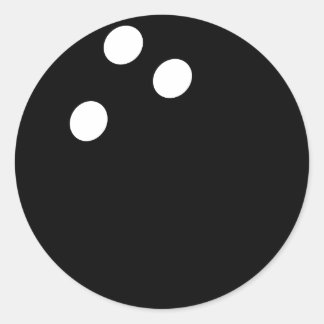 Schwarzer Bowlingball Runder Aufkleber