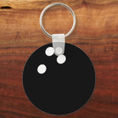 Schwarzer Bowlingball Schlüsselanhänger (Vorderseite)