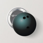 Schwarzer Bowlings-Ball-Knopf Button (Vorne & Hinten)