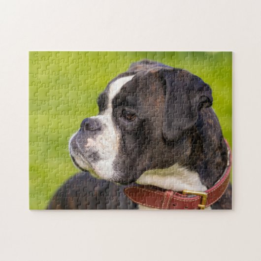 Schwarzer Boxhund Puzzle (Horizontal)