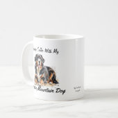Schwarzer & Braun Berner Hund PERSONALISIEREN Kaffeetasse (Vorderseite Links)