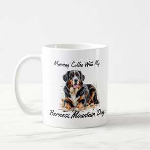 Schwarzer & Braun Berner Hund PERSONALISIEREN Kaffeetasse