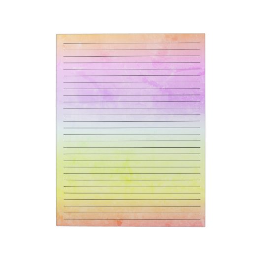 Schwarzer Breitband-Rollenbogen Pastel Wasserfarbe Notizblock (Rotiert)