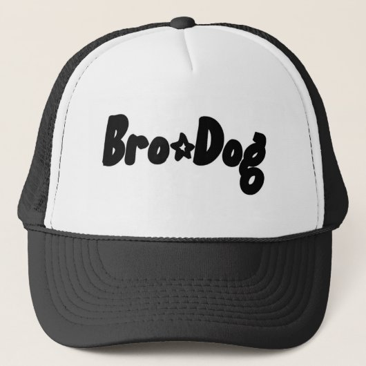 schwarzer bro Hundehut Truckerkappe (Vorderseite)
