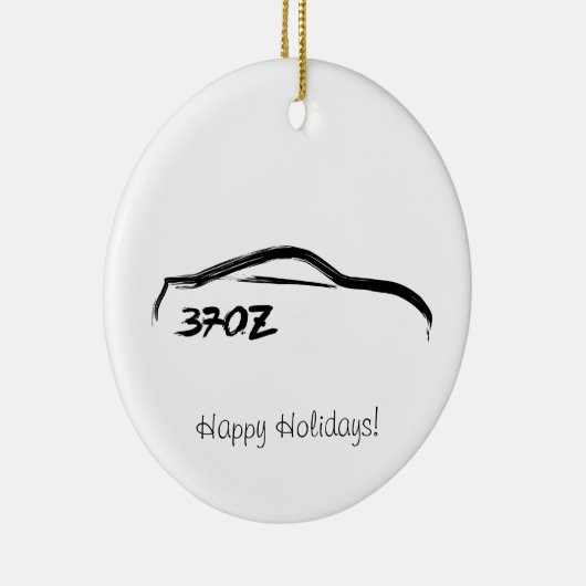 schwarzer Brushstroke 370Z Keramik Ornament (Rechts)