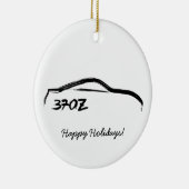 schwarzer Brushstroke 370Z Keramik Ornament (Rechts)