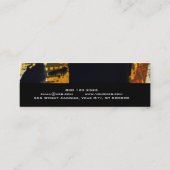 Schwarzer Brushstroke-Painterly abstrakter Mini Visitenkarte (Rückseite)