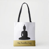 Schwarzer Buddha Gold Personalisiert Tasche (Vorderseite)