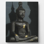 Schwarzer Buddha ... Nong Khai, Isaan, Thailand Fotoplatte (Vorderseite)