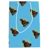 Schwarzer Buddha-Power Mittlere Geschenktüte (Vorderseite)