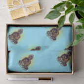 Schwarzer Buddha-Power Seidenpapier (Geschenk)