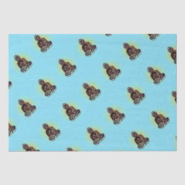 Schwarzer Buddha-Power Seidenpapier