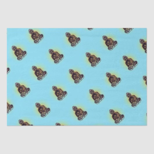 Schwarzer Buddha-Power Seidenpapier (Vorderseite)