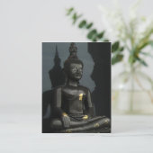 Schwarzer Buddha ... Thailand Postkarte (Stehend Vorderseite)