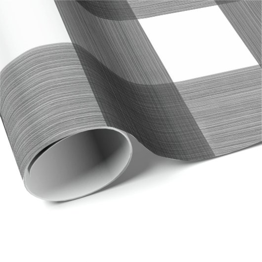 Schwarzer Büffel kariert Geschenkpapier (Rolleneckpunkt)
