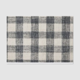 Schwarzer Büffel-Karo-Hintergrund für DecoPage Seidenpapier