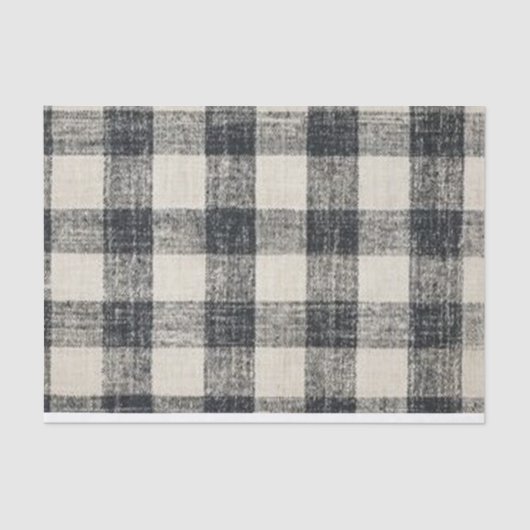 Schwarzer Büffel-Karo-Hintergrund für DecoPage Seidenpapier (Vorderseite)