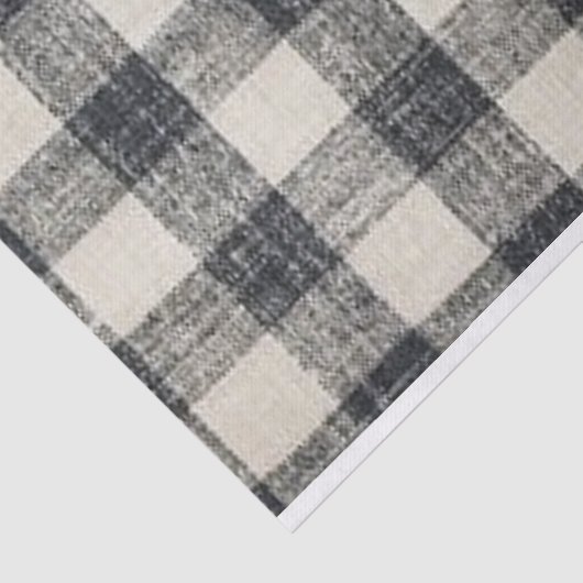 Schwarzer Büffel-Karo-Hintergrund für DecoPage Seidenpapier (Ausschnitt)