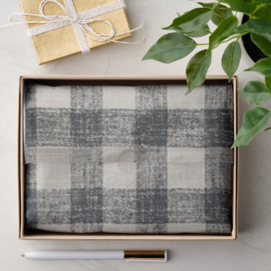 Schwarzer Büffel-Karo-Hintergrund für DecoPage Seidenpapier (Geschenk)