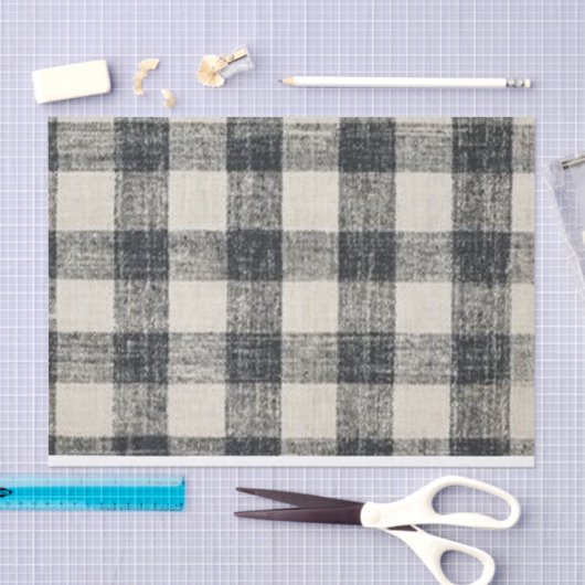 Schwarzer Büffel-Karo-Hintergrund für DecoPage Seidenpapier (Handwerk)