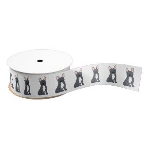 Schwarzer Bulldog-Ribbon Ripsband