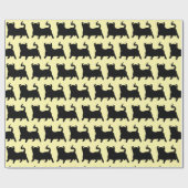 Schwarzer Bulle, beliebige Hintergrundfarbe Geschenkpapier (Flach)