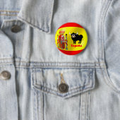 Schwarzer Bulle der spanischen Flagge Button (Beispiel)