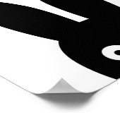 Schwarzer Bunny, Waldtiere, Skandinavische Poster (Ecke)