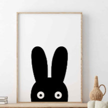 Schwarzer Bunny, Waldtiere, Skandinavische